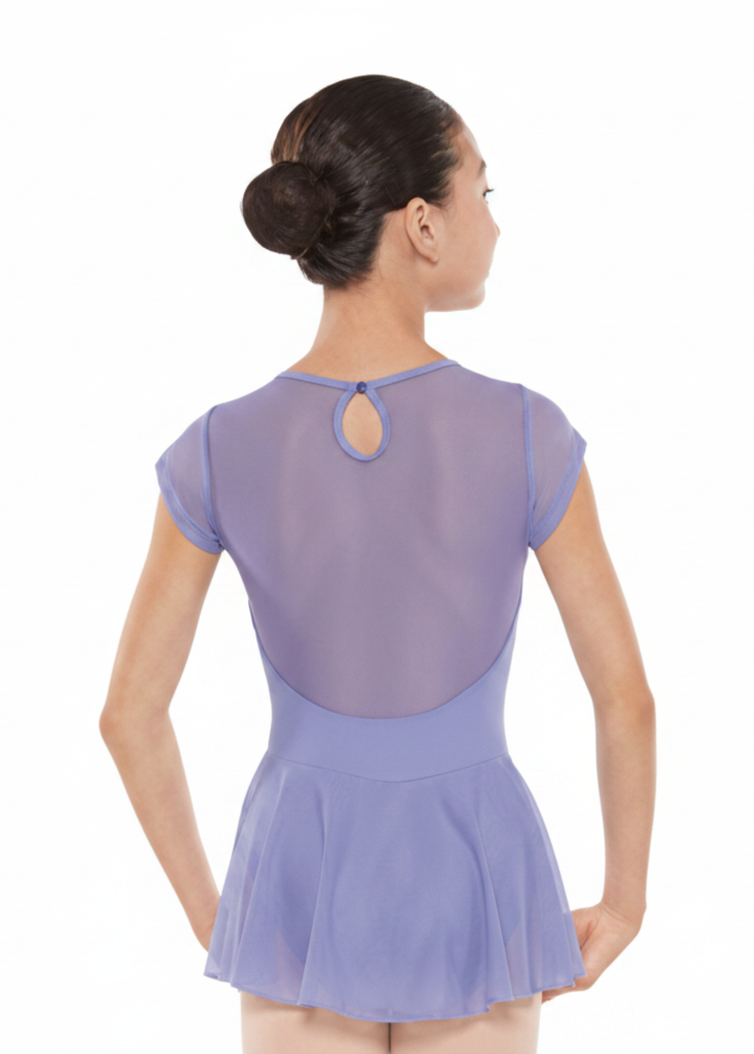 Sweetheart Cap Sleeve Dress Lilac back view