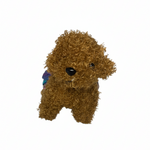 Dark Brown 5-inch plush terrier wearing a tutu with soft fabric and detailed expression