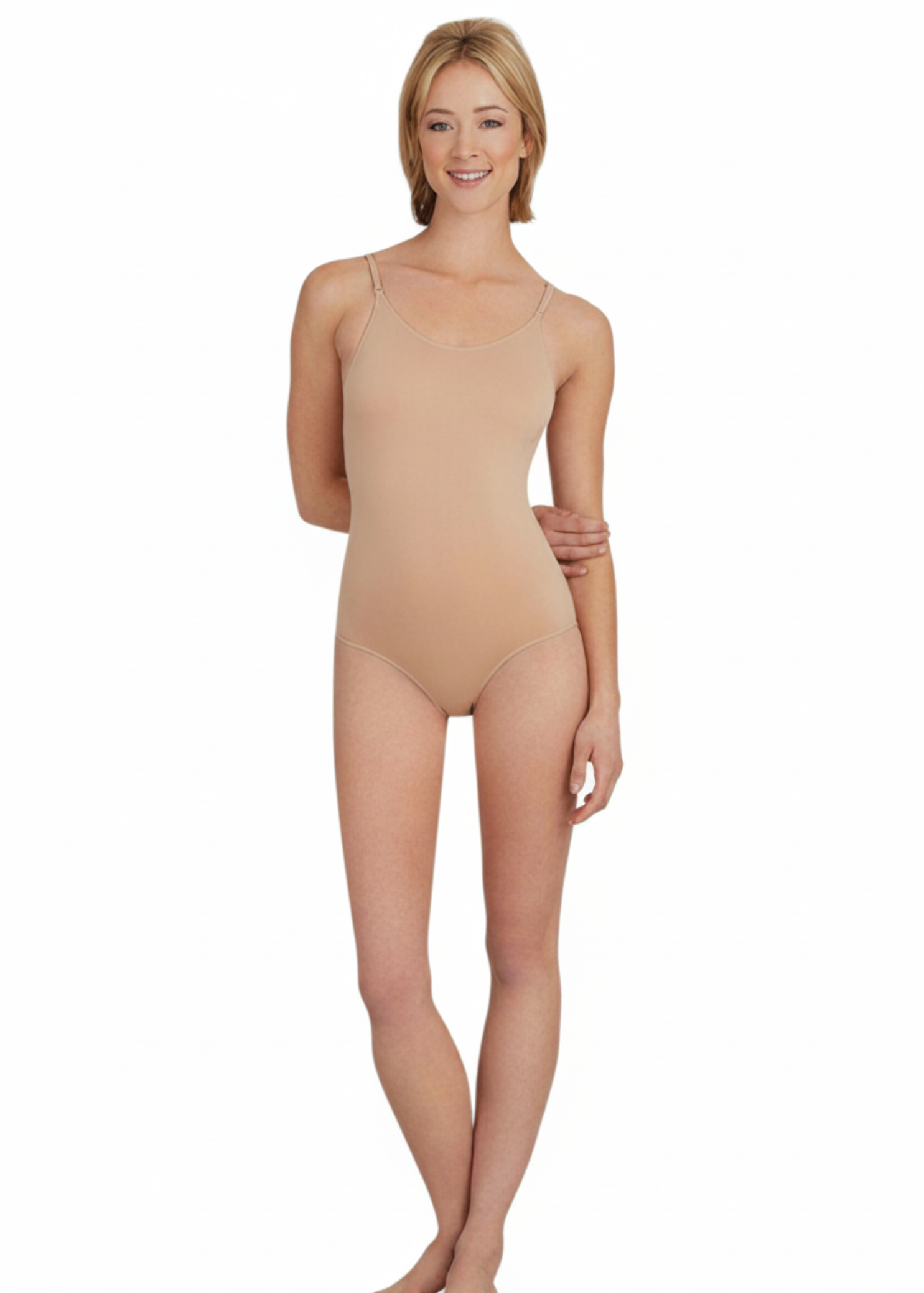 Seamless Cami Leotard Nude front view