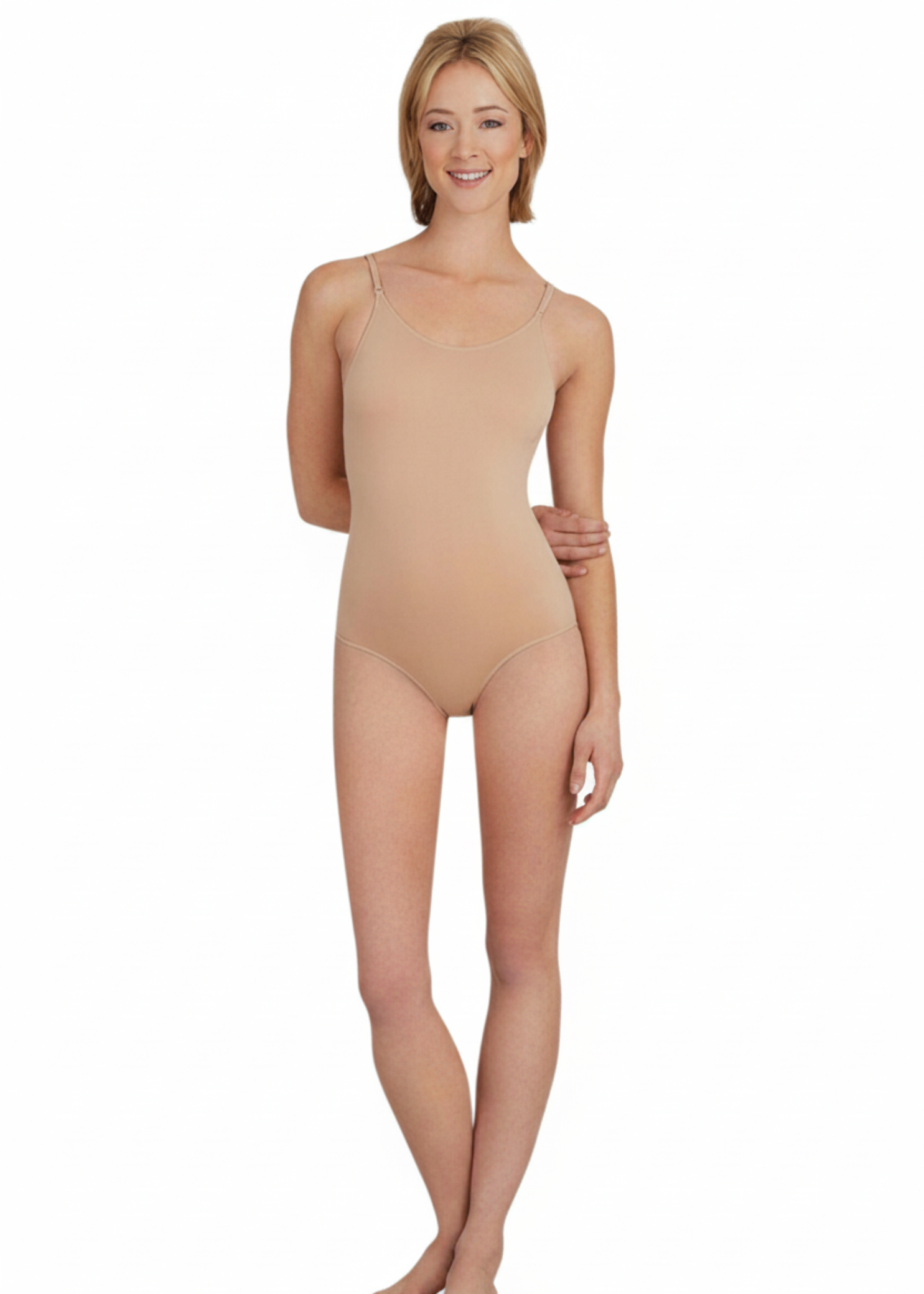 Seamless Cami Leotard Nude front view