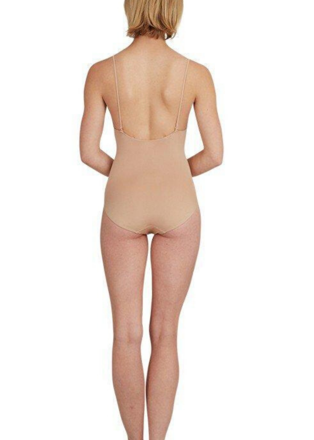 Seamless Cami Leotard Nude back view