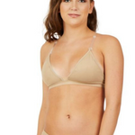 Deep Neck Bra Nude front view