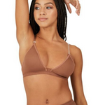 Deep Neck Bra Mocha front view