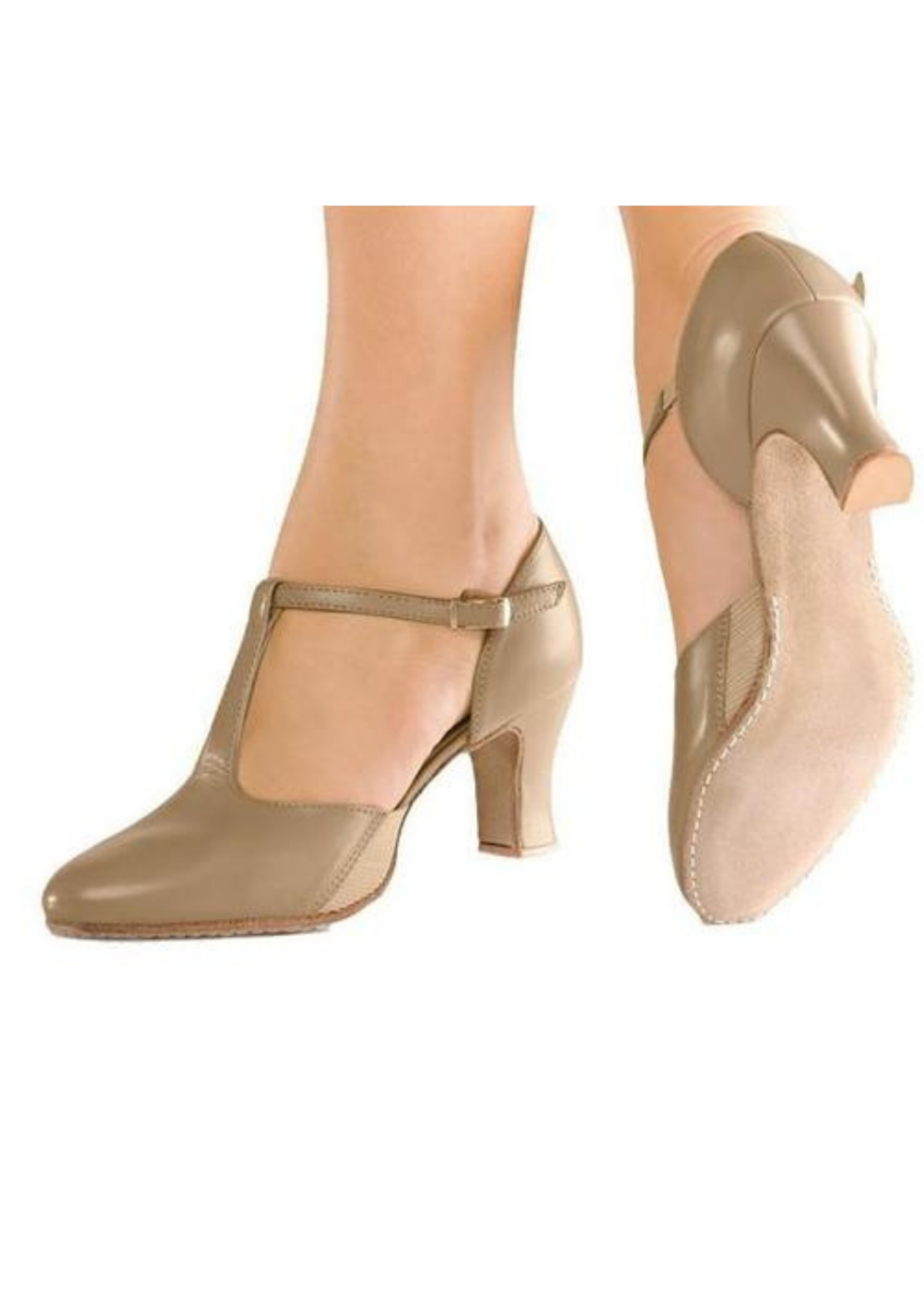 Connie 2.5" High Heel Character Shoe Caramel lifestyle view 2