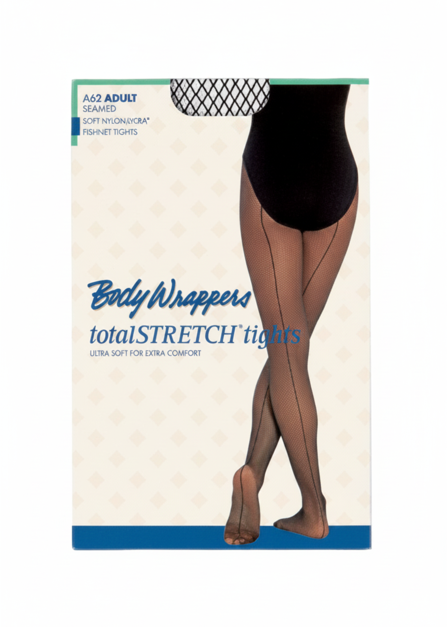 Seamed Fishnet Tight Black packaging