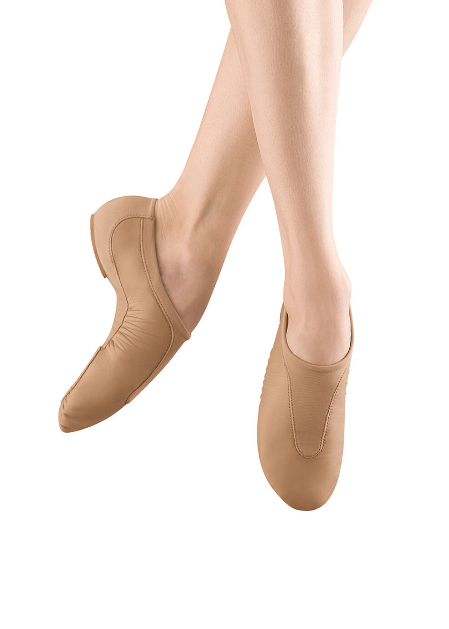 Pulse Leather Jazz Shoe Tan front and medial side view