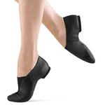 Super Jazz Slip-On Jazz Shoe Black lateral and medial side view