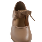 Val Tie and Snap Tap Shoe for Adult Caramel front view