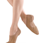 Pulse Leather Jazz Shoe Tan lateral side and bottom view