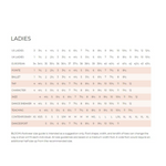 Respect Tap for Women sizing guide