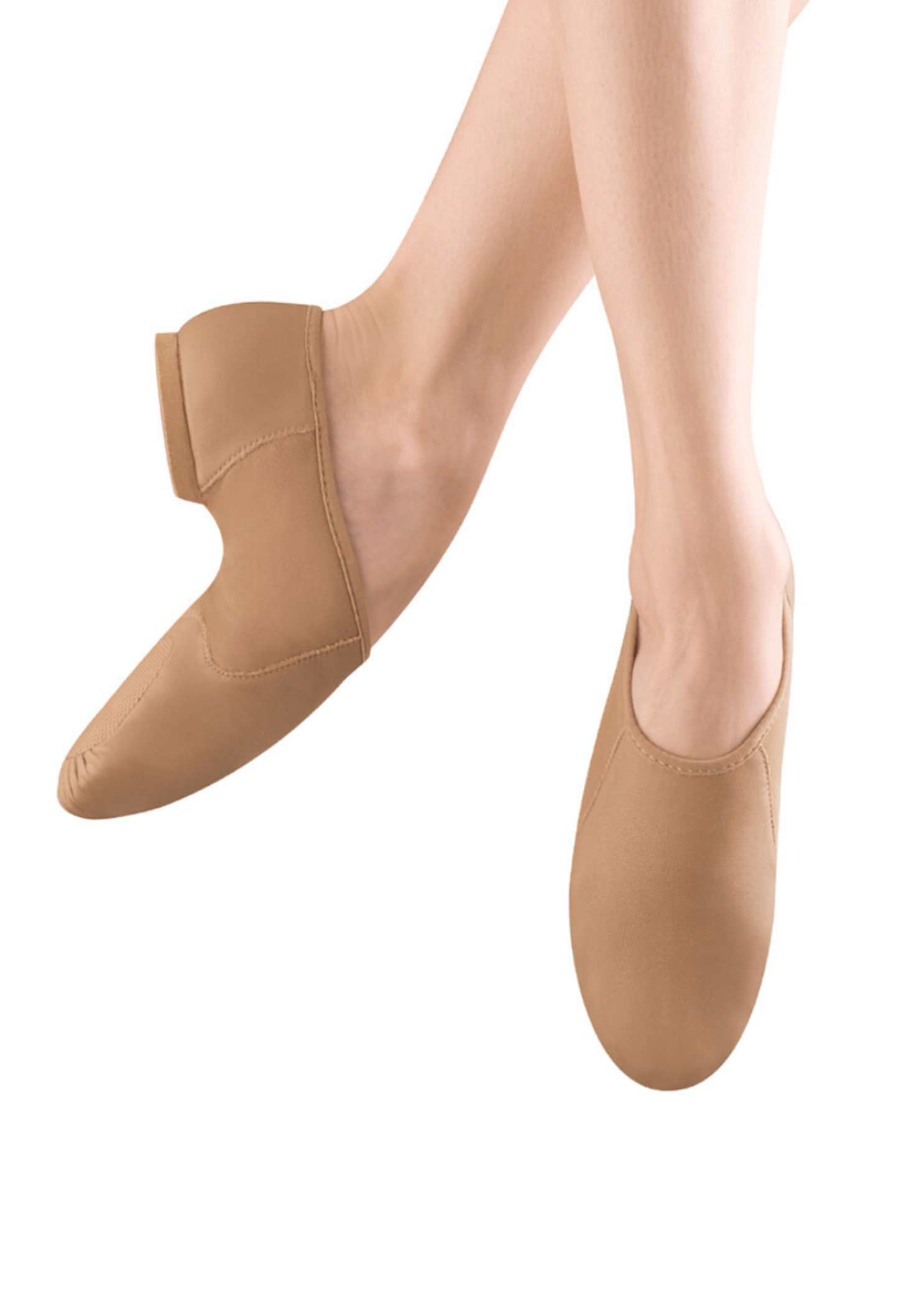 Neo-Flex Slip On Jazz Shoe Tan front and side view