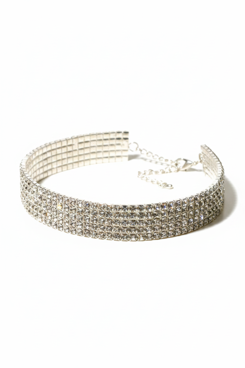 5 Row Crystal Choker – Adult