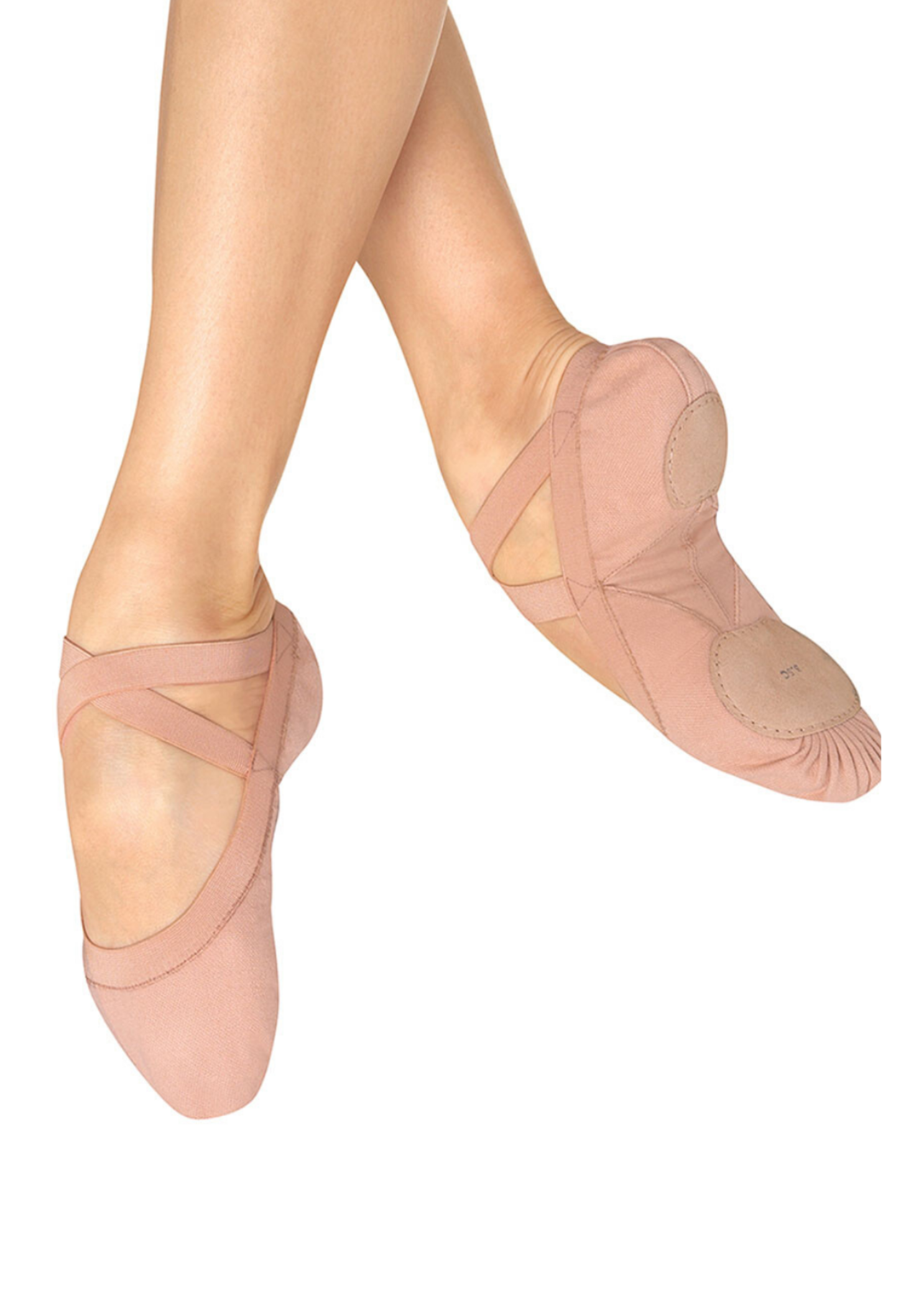 Pro Elastic Canvas Split Sole Ballet Shoe Pink lifestyle view
