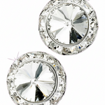 Rivoli Crystal Earrings 20mm Crystal front view
