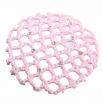 Small Bun Cover with Rhinestones light pink