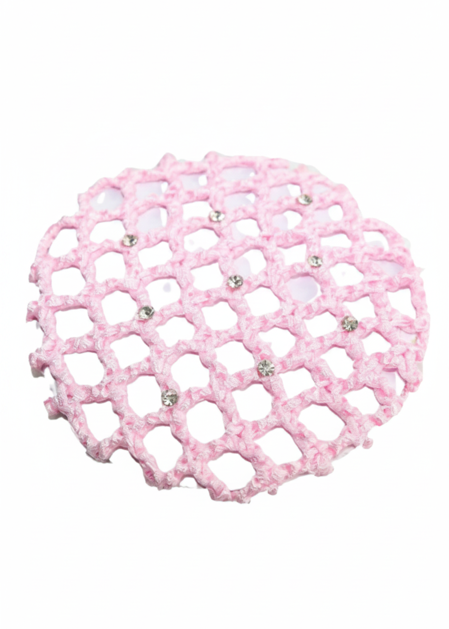 Medium Bun Cover with Rhinestones light pink