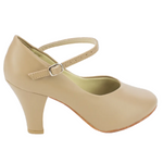Chloe Character 3" Braced Heel Shoe Tan back view