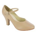 Chloe Character 3" Braced Heel Shoe Tan side view