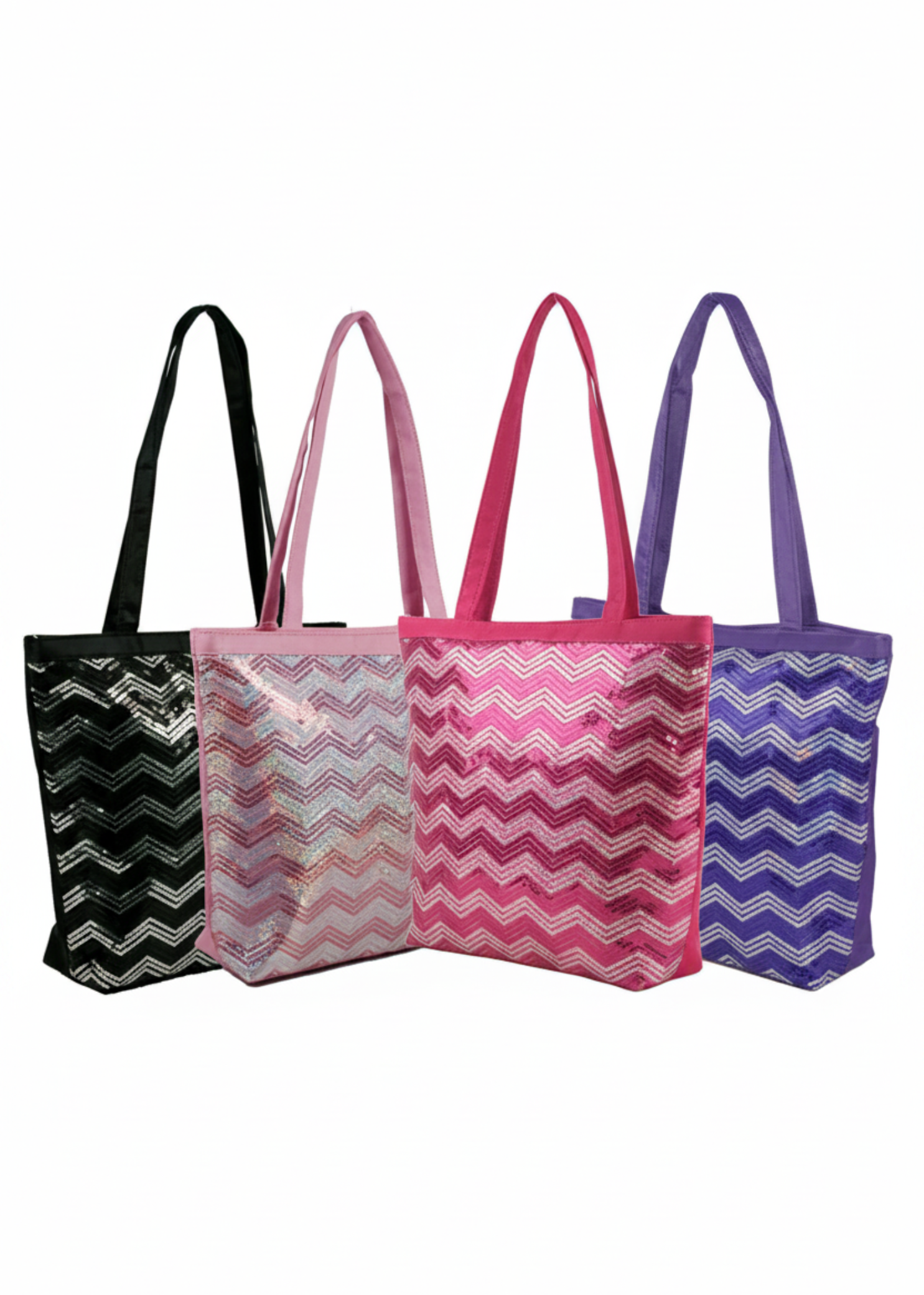 Glitter Chevron Totes