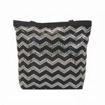 Chevron Tote Black front view