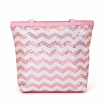 Chevron Tote Pink front view