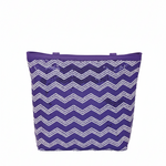 Chevron Tote Purple front view