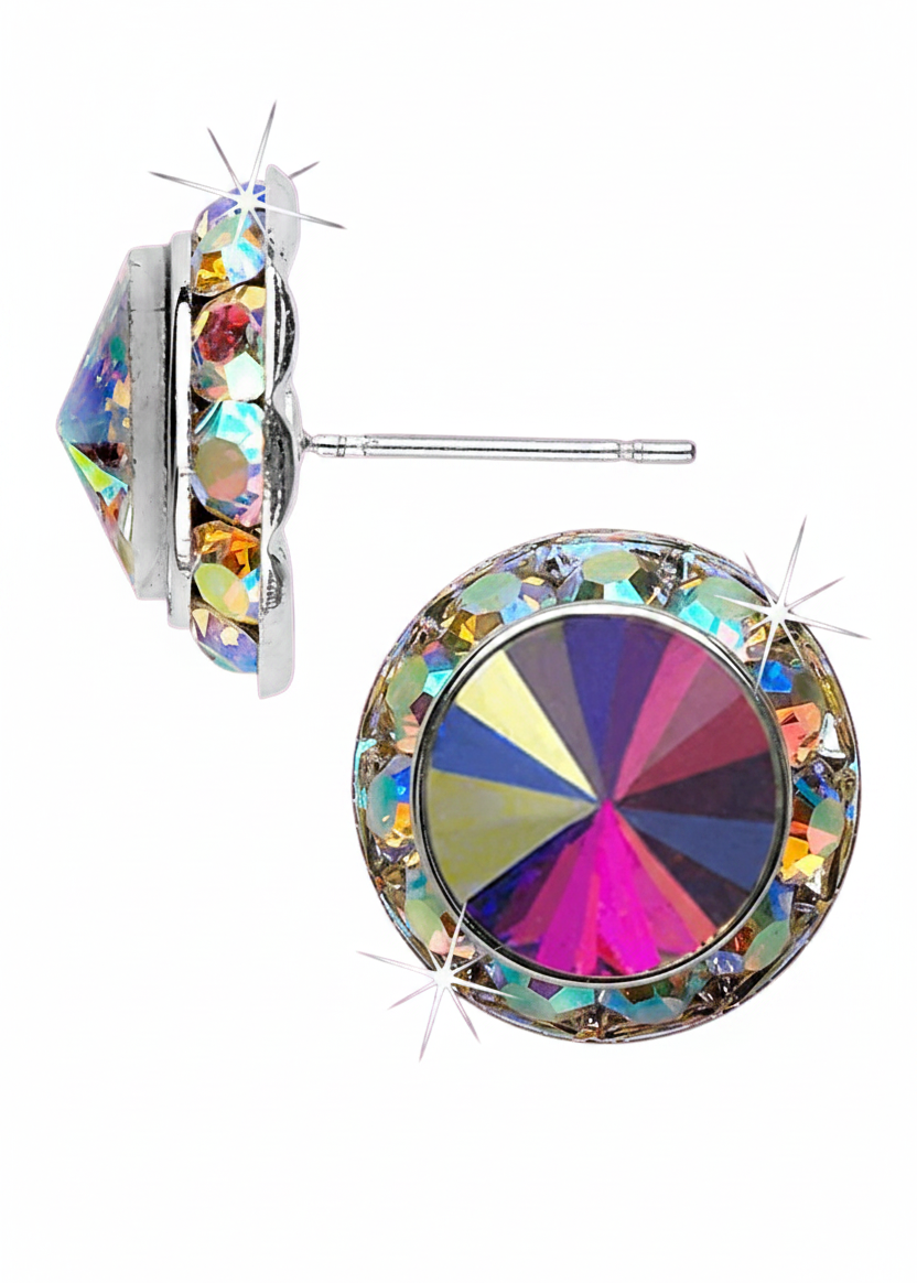 Rivoli Crystal Earrings 15mm