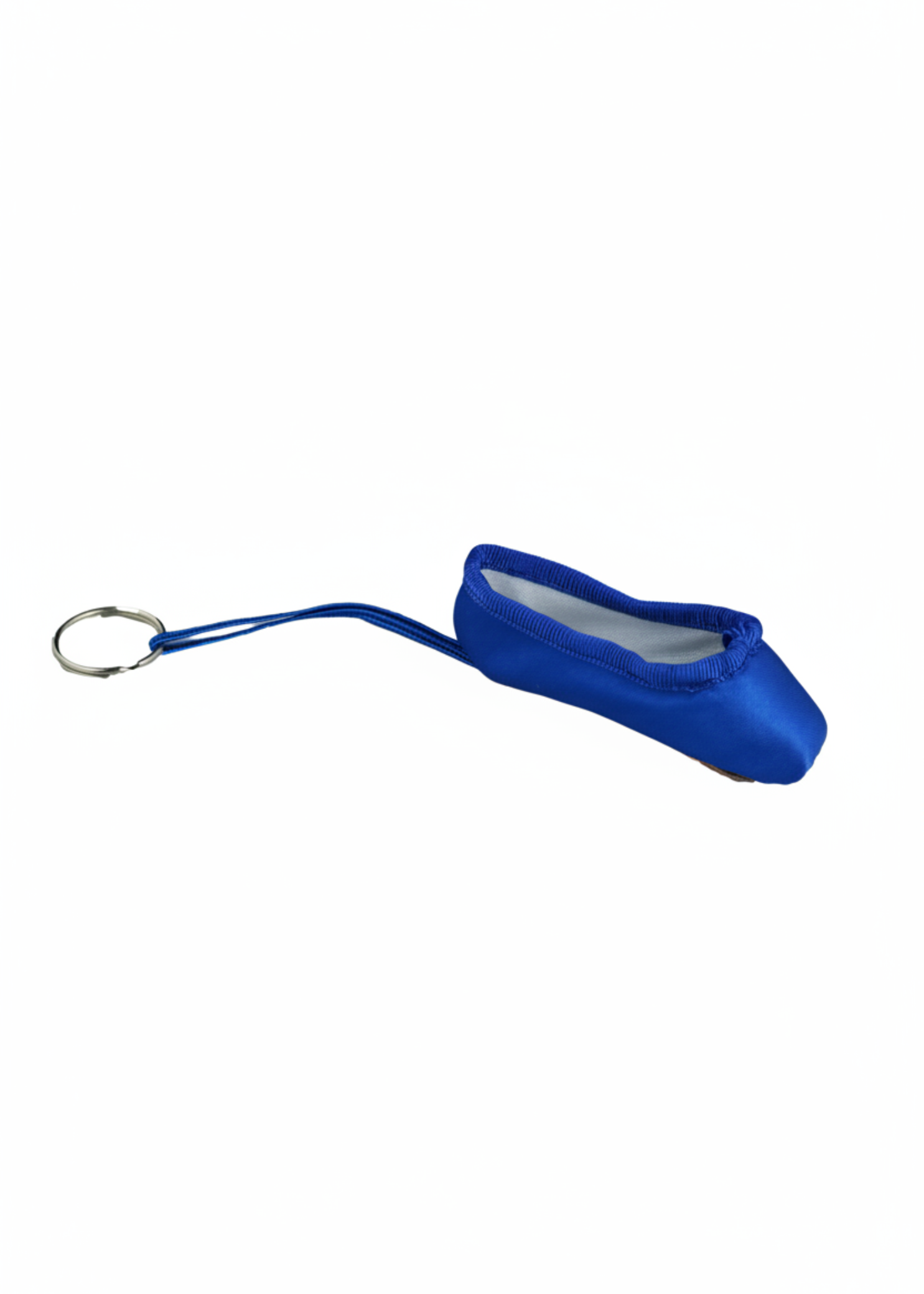 Royal mini pointe shoe keychain with realistic stitching and compact durable design