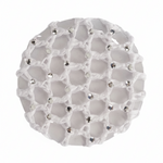Small Bun Cover with Rhinestones white