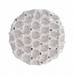 Medium Bun Cover with Rhinestones white