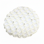 Small Bun Cover with Rhinestones cream