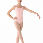 Scoop Neck Leotard Pink front view