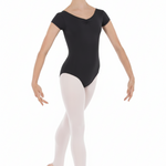 Cap Sleeve Low Back Leotard front view