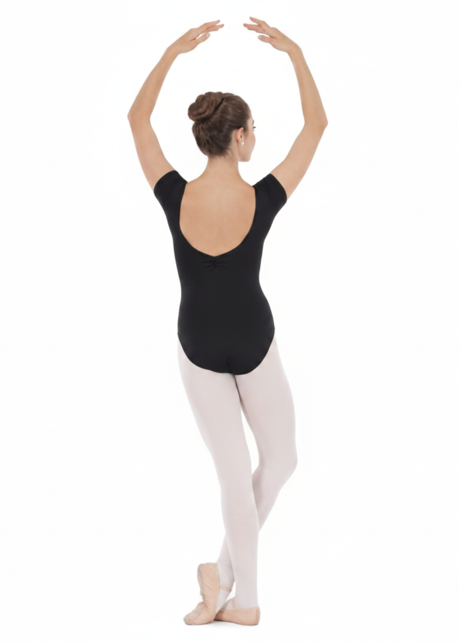 Cap Sleeve Low Back Leotard back view