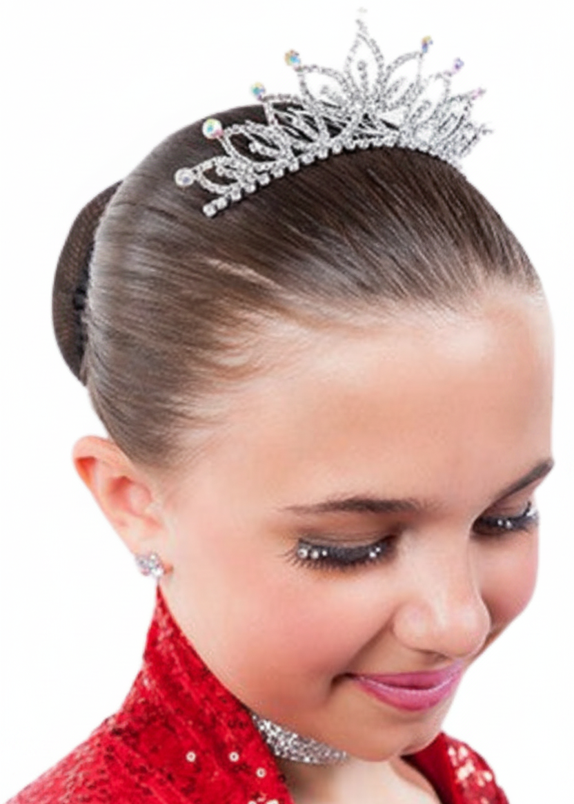 Medium Rhinestone Tiara silver
