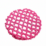 Medium Bun Cover with Rhinestones hot pink