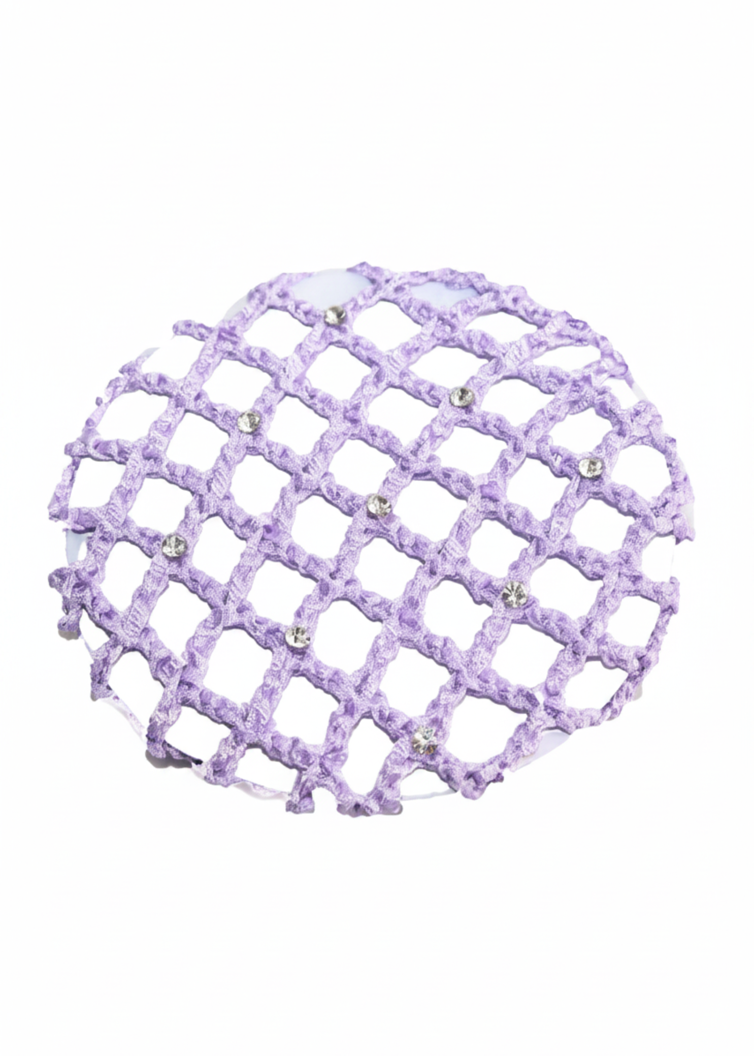 Medium Bun Cover with Rhinestones lavender