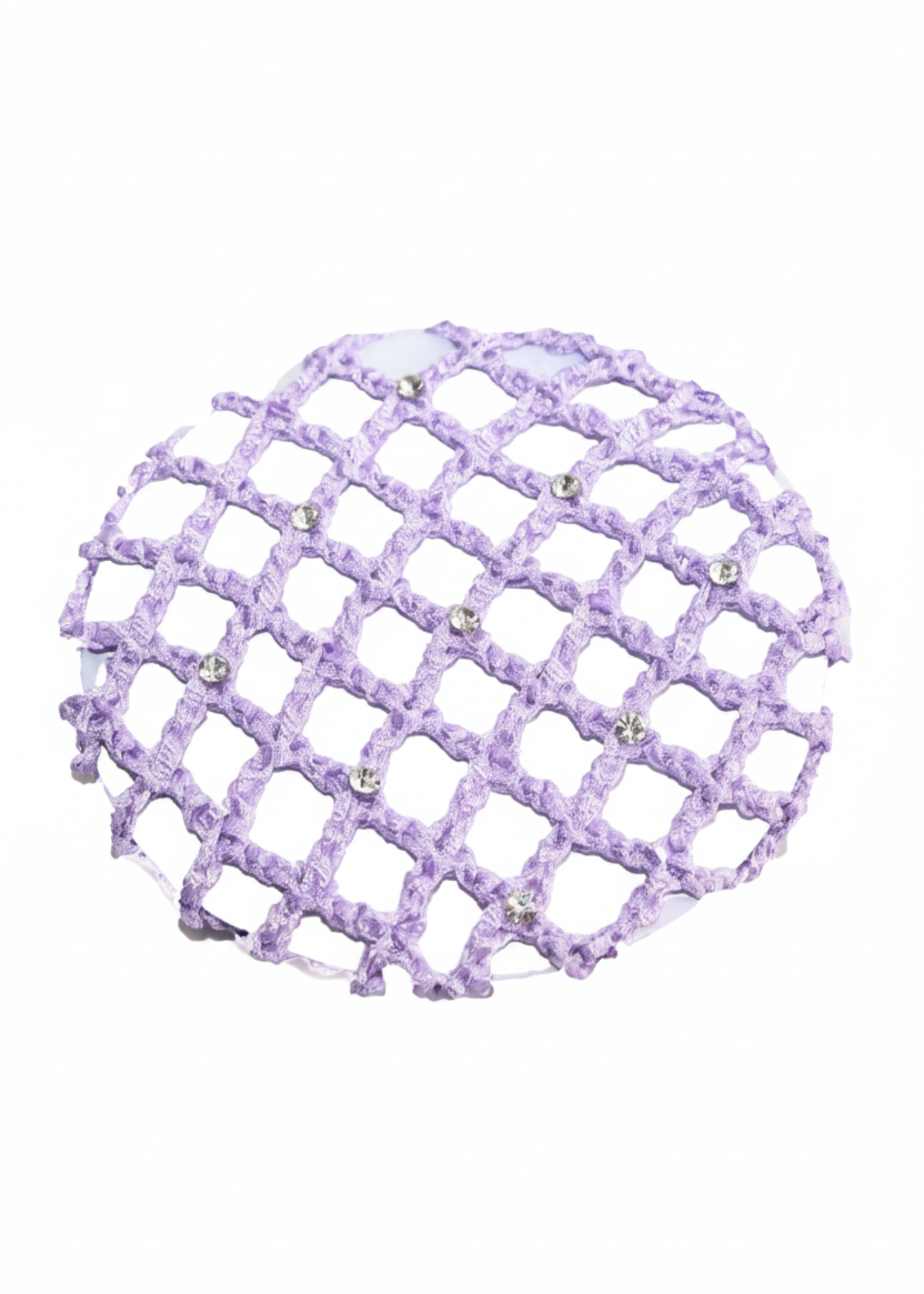 Medium Bun Cover with Rhinestones lavender