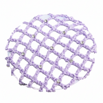 Small Bun Cover with Rhinestones lilac