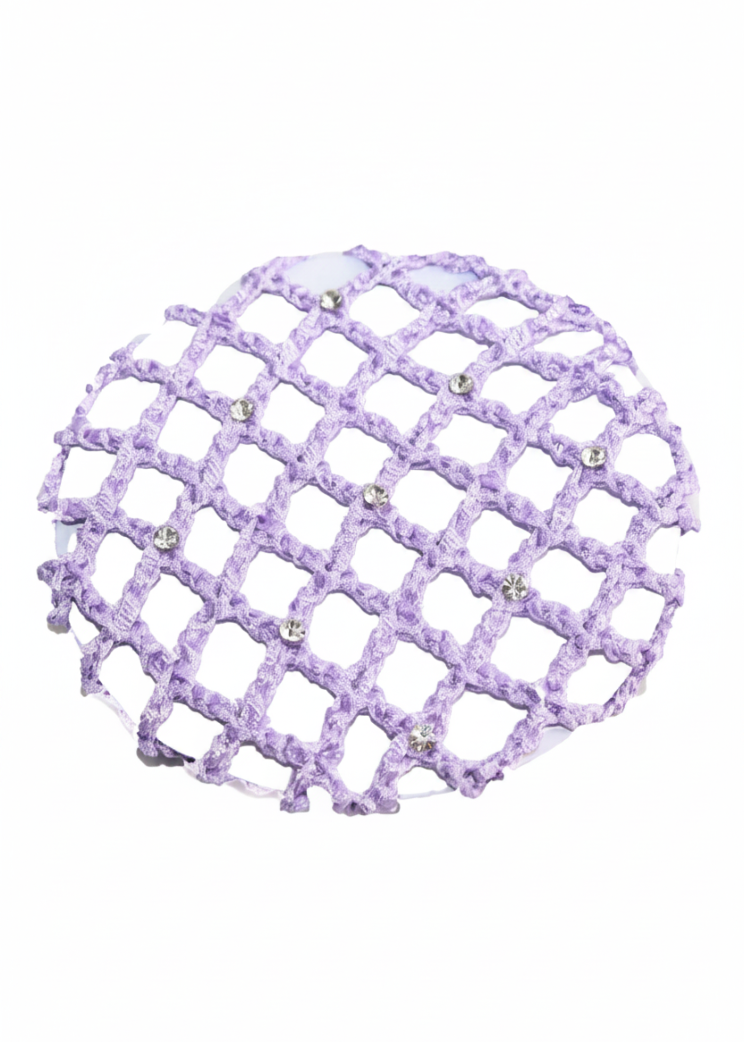 Small Bun Cover with Rhinestones lilac
